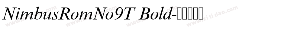NimbusRomNo9T Bold字体转换